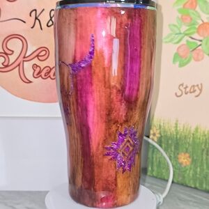 Colorful Tumbler with Geometric Design